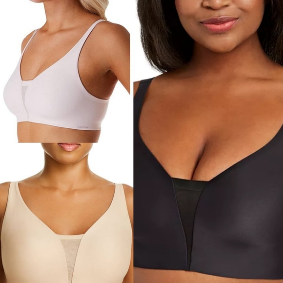 Calvin Klein Other - Calvin Klein QF5666 Bralette Bra pink, black,bare plus 2x 3x